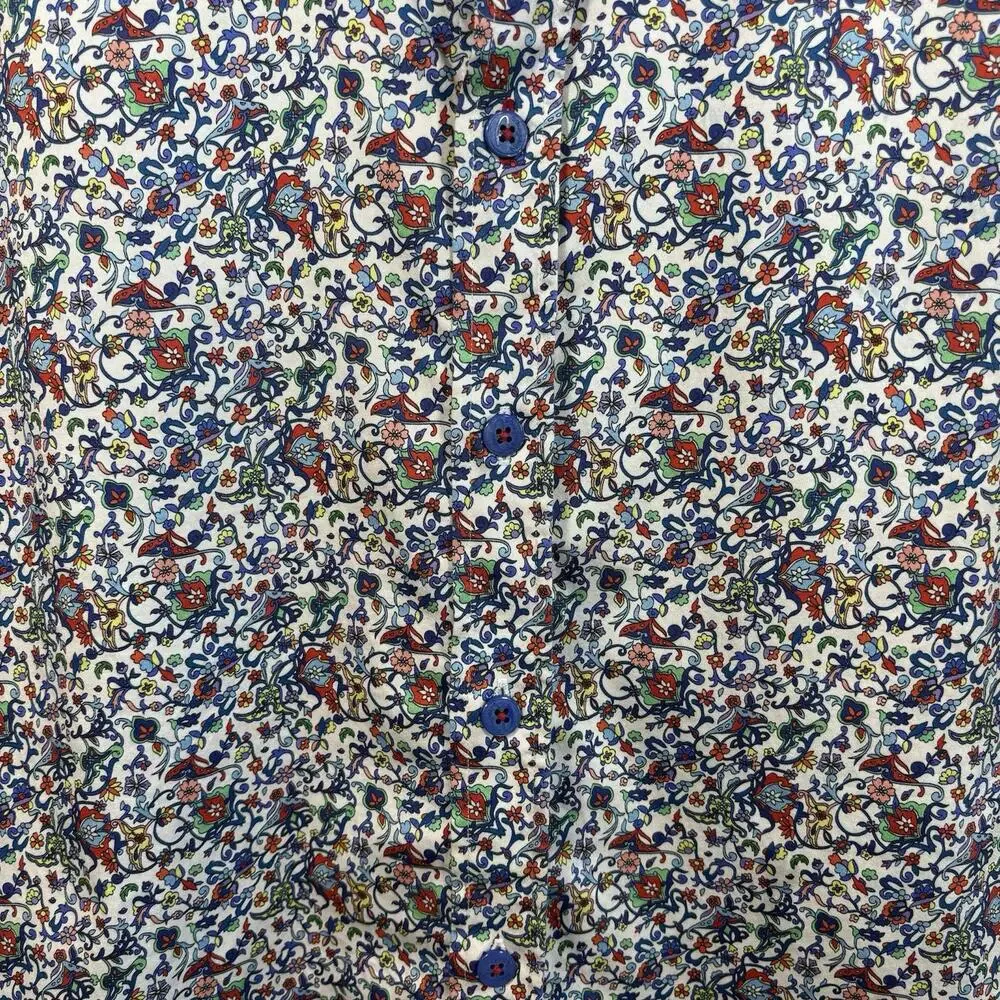 Men’s Robert Graham Short Sleeve Button Down Tailored Fit Size Large Colorful - Picture 2 of 7